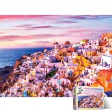 Xếp hình 1000 mảnh phong cảnh Santorini lúc hoàng hôn ở Hy Lạp AL3016