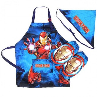 Bộ Tạp Dề Iron Man Toshi Bandana 3 Món Trẻ Em Trẻ Em