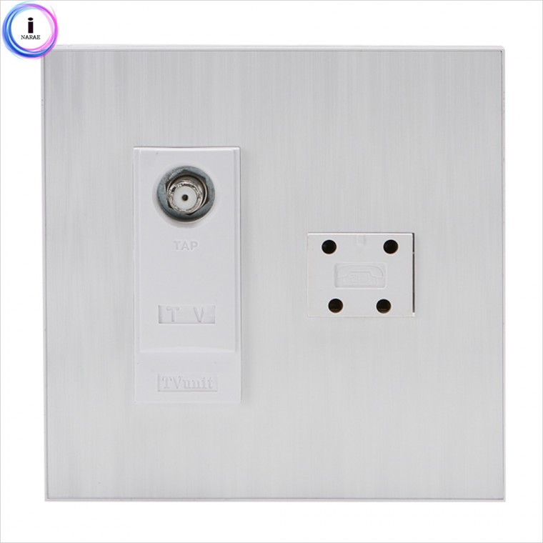 d09 55043 Điện thoại liên lạc (deco) 2 CATV+4P trắng 1 pc