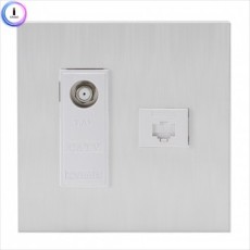 d09 55044 Giao tiếp qua điện thoại (deco) 2 bộ CATV + 8P trắng 1 bộ