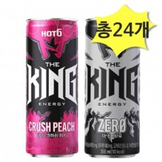 Hot Six The King Peach Crush 355 & Zero 355ml x 12 cái (tổng cộng 24) Nước tăng lực Nước giải khát đóng hộp Nước giải khát có ga