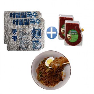 Mì kalguksu kiều mạch Bongpyeong - 2,8 kg + sốt bibim 1 kg (14 phần bibim kalguksu)