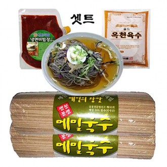 Mì kiều mạch Bongpyeongwon 2kg + sốt bibim 500g + nước dùng 5 túi (10 phần ăn) Nước Makguksu Bibim Makguksu