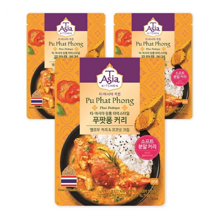 Tea Asia Poo Pat Pong Curry 100G (để nấu bột) 3 miếng