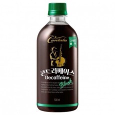 Lotte Cantata Contrabase Đen khử caffein 500ml x6pet