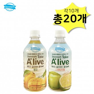 Đan Mạch Take Alive Cool Shine Muscat 500 & Mango 500ml x 10 mỗi loại (tổng cộng 20) Đồ ăn nhẹ văn phòng dành cho thú cưng