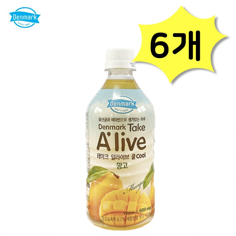 Đan Mạch Take Alive Cool Mango 500ml x 6 Đồ uống dành cho thú cưng Đồ ăn nhẹ văn phòng