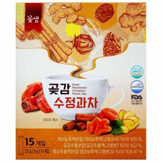 Trà hồng khô Kkotsaem Sujeonggwa 225g (15g x 15 miếng)