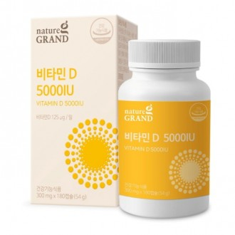 Nature Grand - Vitamin D 5000iu 300mg x 180 viên, dùng 6 tháng