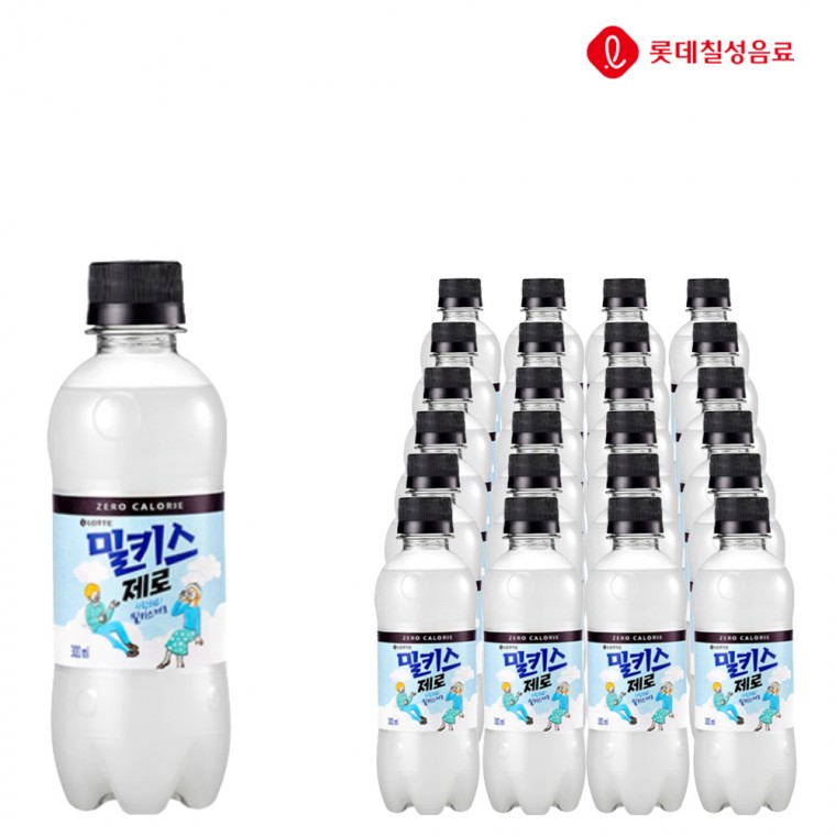 Lotte Chilsung Milkis Zero 300ml x 24 soda mini Milkis Zero đồ uống ăn nhẹ văn phòng