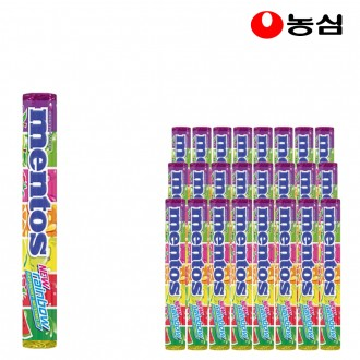 Mentos Rainbow 37,5g x 24 trái cây hỗn hợp hương vị kẹo nhai kẹo mềm đồ ăn nhẹ cho trẻ em đồ ăn nhẹ văn phòng đồ ăn nhẹ yêu thích có hương vị trái cây