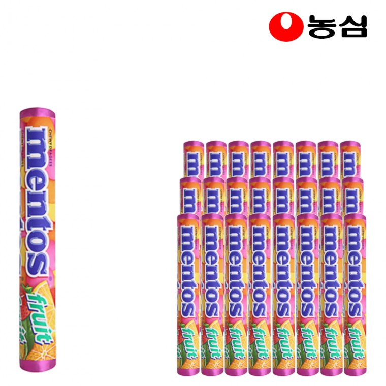 Mentos Hương Vị Trái Cây 37.5g x 24 Kẹo Nhai Trái Cây Kẹo Mềm Đồ Ăn Nhẹ Cho Trẻ Em Đồ Ăn Nhẹ Văn Phòng Món Ăn Nhẹ Yêu Thích Kẹo Hương Vị Trái Cây