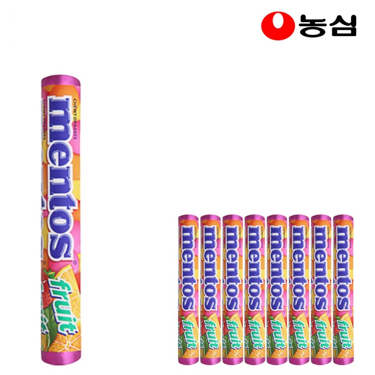 Mentos Hương Vị Trái Cây 37.5g x 8 Kẹo Nhai Trái Cây Kẹo Mềm Đồ Ăn Nhẹ Cho Trẻ Em Đồ Ăn Nhẹ Văn Phòng Món Ăn Nhẹ Yêu Thích Kẹo Hương Vị Trái Cây