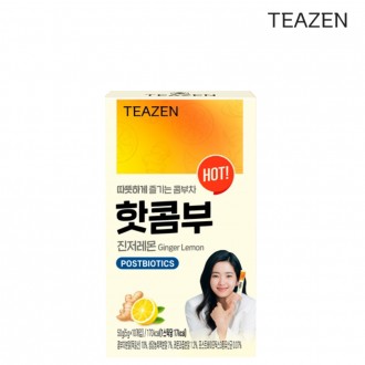 Teazen Hot Combu chanh gừng 10 miếng Đồ uống lên men Đồ uống thay thế có ga Lactobacillus Prebiotics Powder [Tham khảo mô tả chi tiết về nguồn gốc]