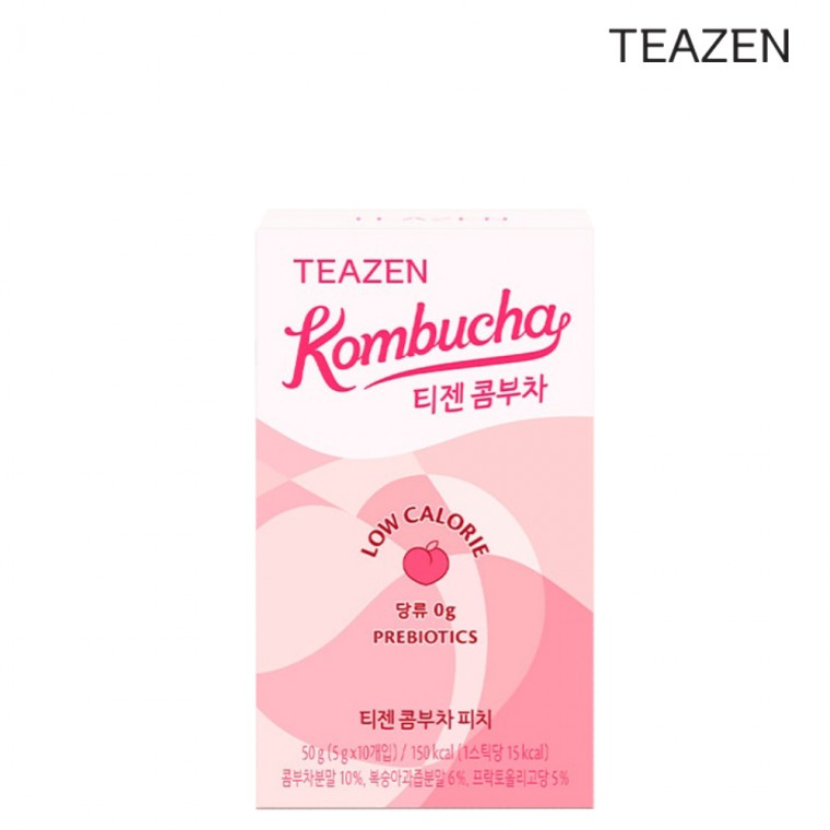 Teazen Kombucha Peach 10 gói Nước giải khát lên men Nước giải khát thay thế có ga Bột prebiotic Lactobacillus [Tham khảo mô tả chi tiết về nguồn gốc]