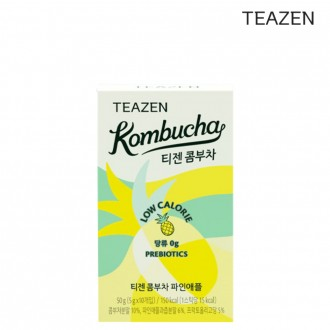 Teazen Kombucha Dứa 10 gói Nước giải khát lên men Nước giải khát thay thế có ga Bột prebiotic Lactobacillus [Tham khảo mô tả chi tiết nguồn gốc]