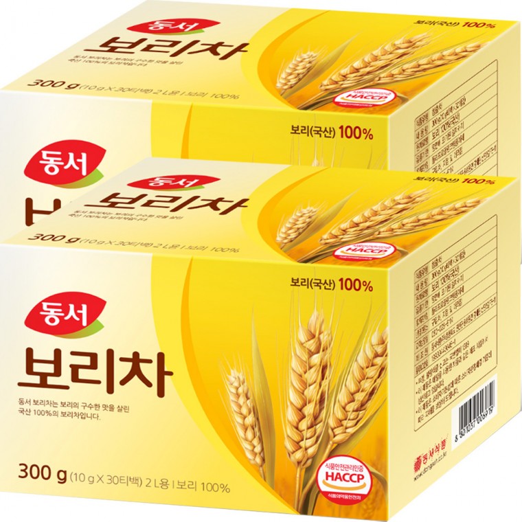 Trà lúa mạch Dongseo 10g x 60 miếng (30 x 2)