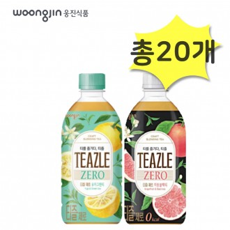 Trà bưởi đen Woongjin Teazl Zero 500 & Trà xanh Yuzu Zero 500ml