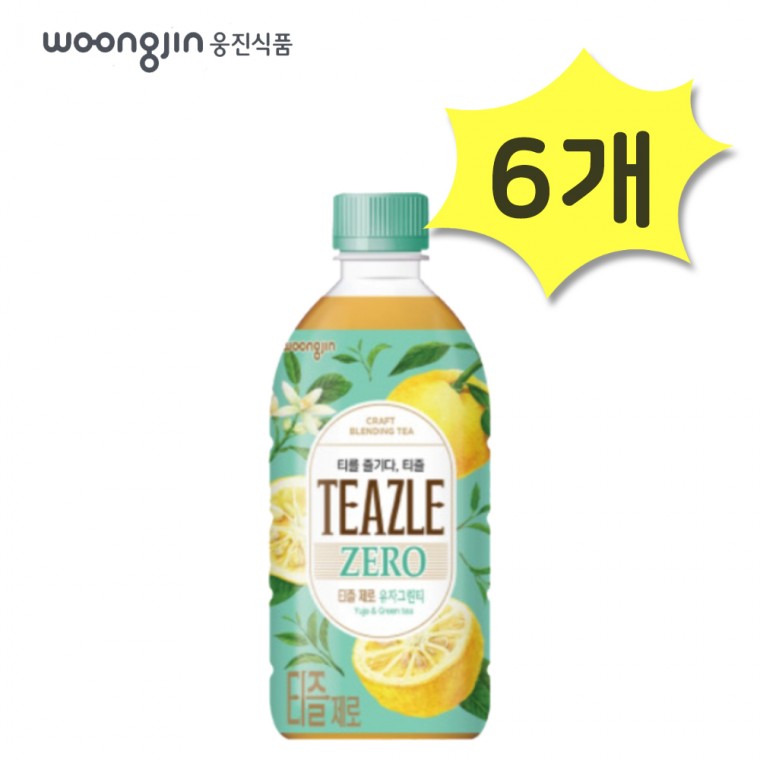 Trà xanh Woongjin Teazle Yuja Zero 500ml