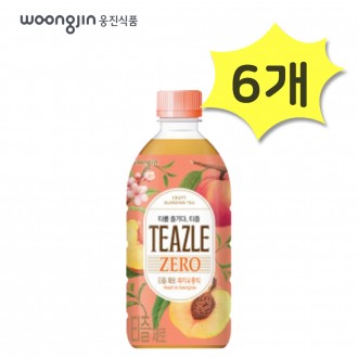 Trà ô long đào Woongjin Teazle Zero 500ml