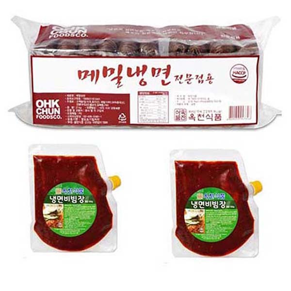 Mì lạnh bibim Okcheon (mì lạnh kiều mạch 2kg + sốt bibim 1kg) cho 10 phần ăn