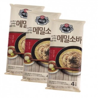 Baekseol) Mì soba kiều mạch (mì khô) 400gx3 (15 phần ăn)