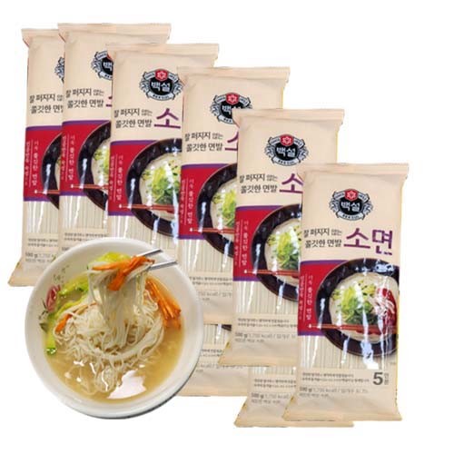 Baekseol) Mì Somen (mì khô) - 1 hộp (500g x 10 miếng) 50 suất ăn (mì tiệc)