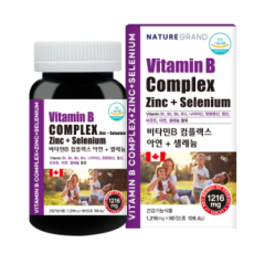 Nature Grand - Vitamin B Complex Zinc + Selenium 1216mg x 90 viên, cung cấp 3 tháng