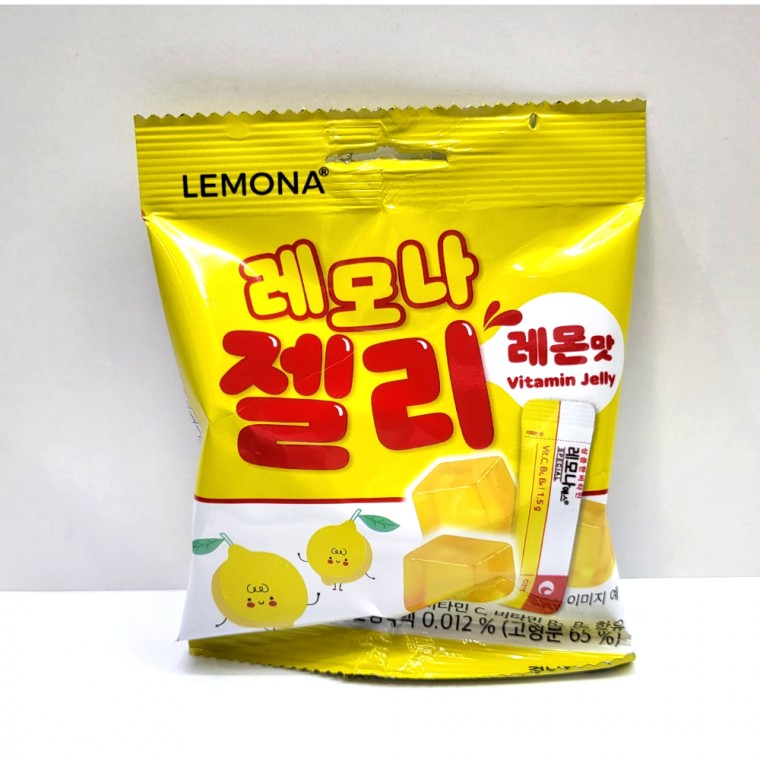 Lemona Jelly Vị chanh 43g 10 miếng 1 hộp Vitamin Snack Jelly