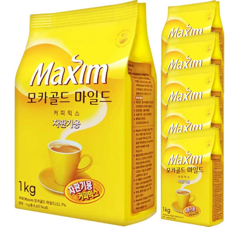 Maxim Mocha Gold Mild Coffee Mix 1kg x 10 túi cho máy bán hàng tự động