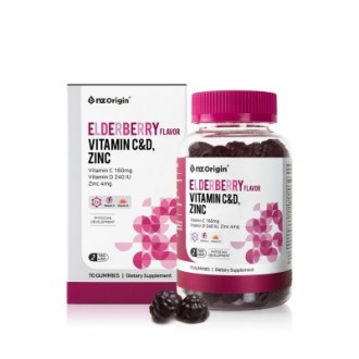 Angelt Origin Vị Elderberry Vitamin C&D Zinc 3000mg x 70 gummies