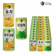 Daeil Chammalk Jeju Tangerine 175 & Yuzu 175 & Aloe 175ml