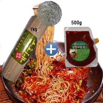 Mì kiều mạch Bongpyeong 1kg + Sốt Bibim 500g (Mì Bibim Makguksu Makguksu Soba)