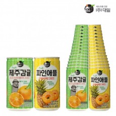 Daeil Chammal Hỗn hợp quýt + dứa Jeju 175ml x (mỗi loại 15) Tổng cộng 30 Set đồ uống có thể pha chế nước giải khát hương vị quýt Jeju