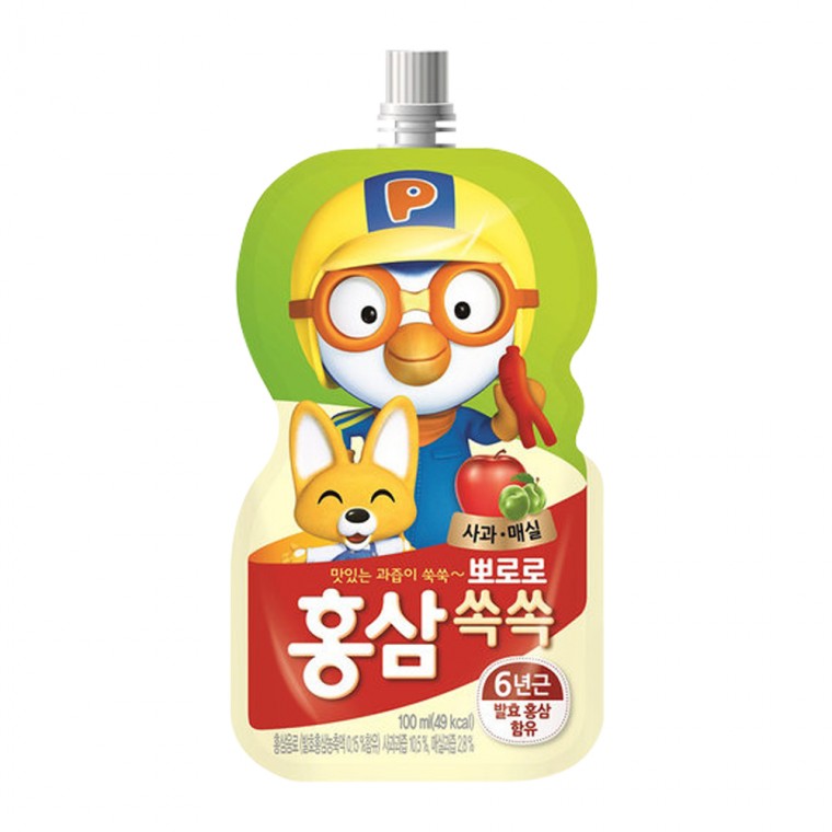 Hồng Sâm Táo Pororo 100ml x 20