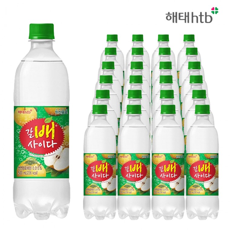 Haitai Galpear Cider 500ml x 24 miếng Nước giải khát có ga hương vị lê xay