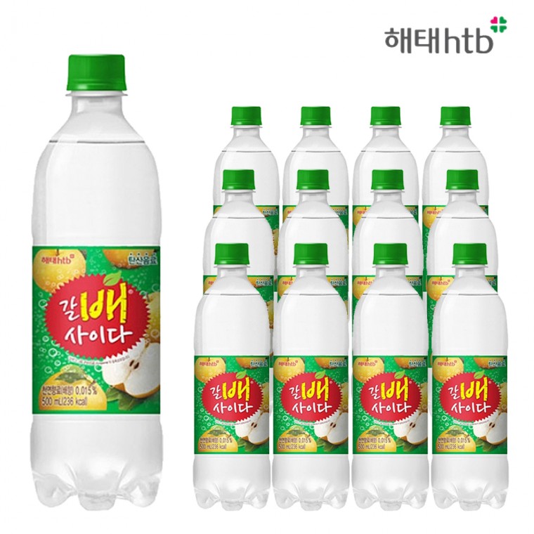 Haitai Galpear Cider 500ml x 12 nước giải khát có ga vị lê xay có hương vị lê