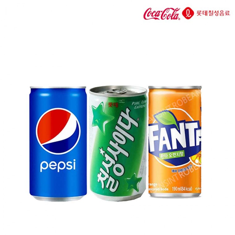 Pepsi Cola & Chilsung Rượu Táo & Fanta Cam 190ml