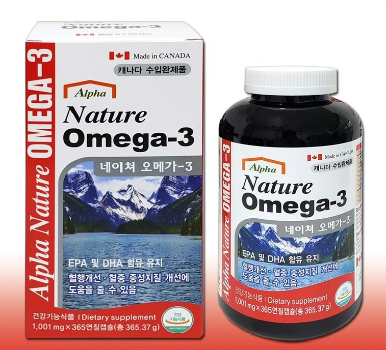 [Nhân sâm nguyên chất Hàn Quốc] Nature Omega3 1001mg x 365 Viên EPA+DHA 700mg / Omega 3