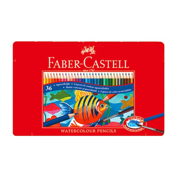 Hộp thiếc Faber-Castell bút chì màu gốc nước 36 màu