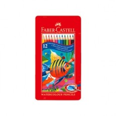 Hộp thiếc Faber-Castell bút chì màu gốc nước 12 màu