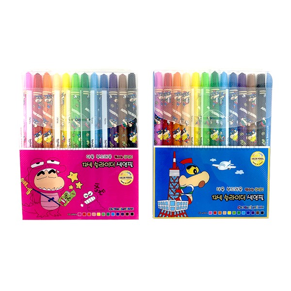 Crayon Shin-chan Bút chì màu trượt 12 màu