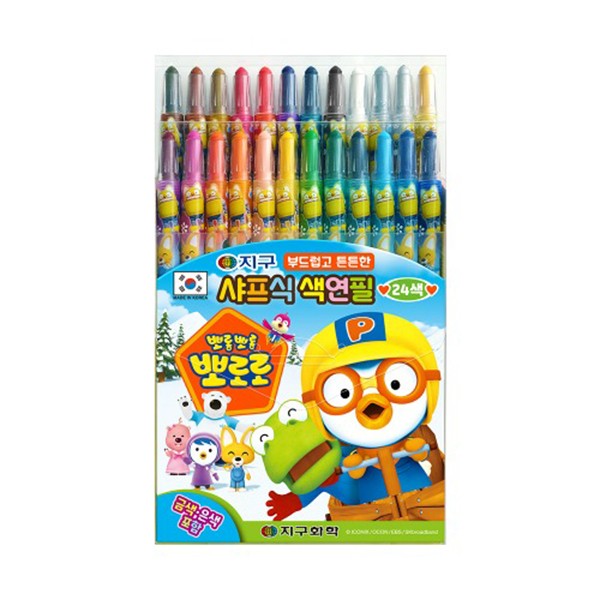 Bút chì màu Earth Pororo 24 màu (loại nét)