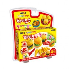 Làm bánh hamburger bằng đất sét màu Amos Eyedough