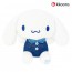 Búp bê Sanrio dễ thương búp bê cuộn quế phiên bản quần áo denim 25 cm