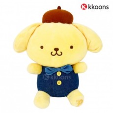 Búp bê Sanrio dễ thương Pom Pom Purin búp bê phiên bản quần áo denim 25cm