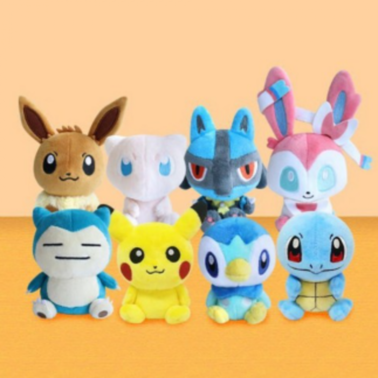 Pokemon túi vòng Cutie Pop móc khóa búp bê Lucario Nymphia Eevee Sleepwalker Mu búp bê