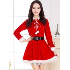 Giáng Sinh Nữ 1 Hood Ruy Băng Santa Phù Hợp Với Trang Phục Đảng Mặc Trang Phục Santa Cô Gái Cosplay