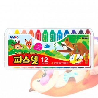 Bộ bút chì màu Amos Crayons loại Pastel 12 màu