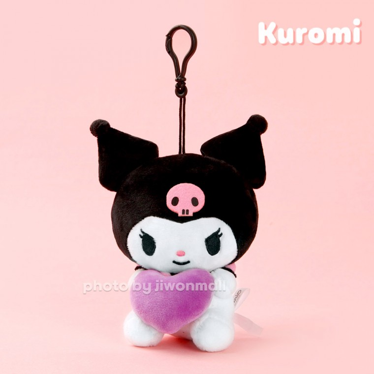 Móc treo túi đồ chơi sang trọng hình trái tim Sanrio Kuromi